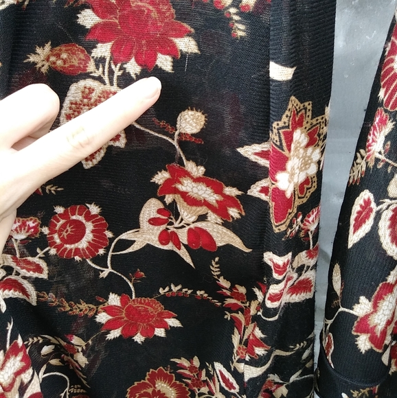 Vintage 90s Bell Sleeve Sheer Dress - Picture 4 of 5